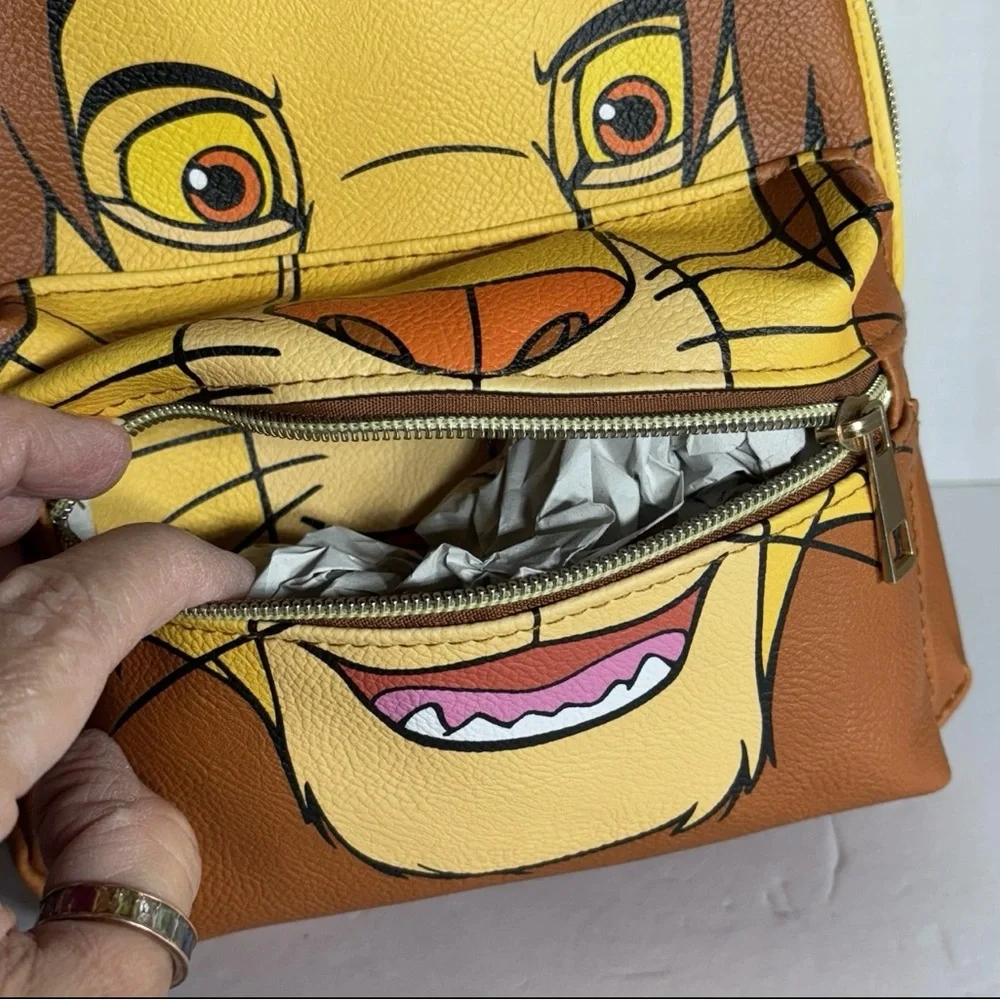 Disney Lion‎ King Mufasa Mini Backpack 2 Zipper Around 10